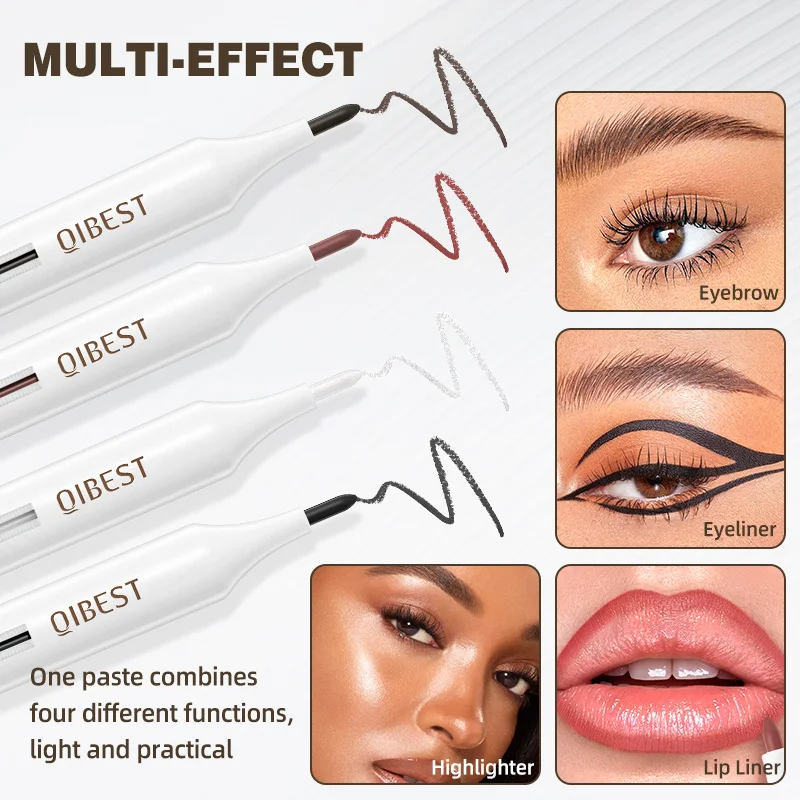 Multifunctionele make-uppen, lip, oog, gezicht, highlight-persen, gemakkelijk te kleuren, waterdichte en natuurlijke geïntegreerde pen