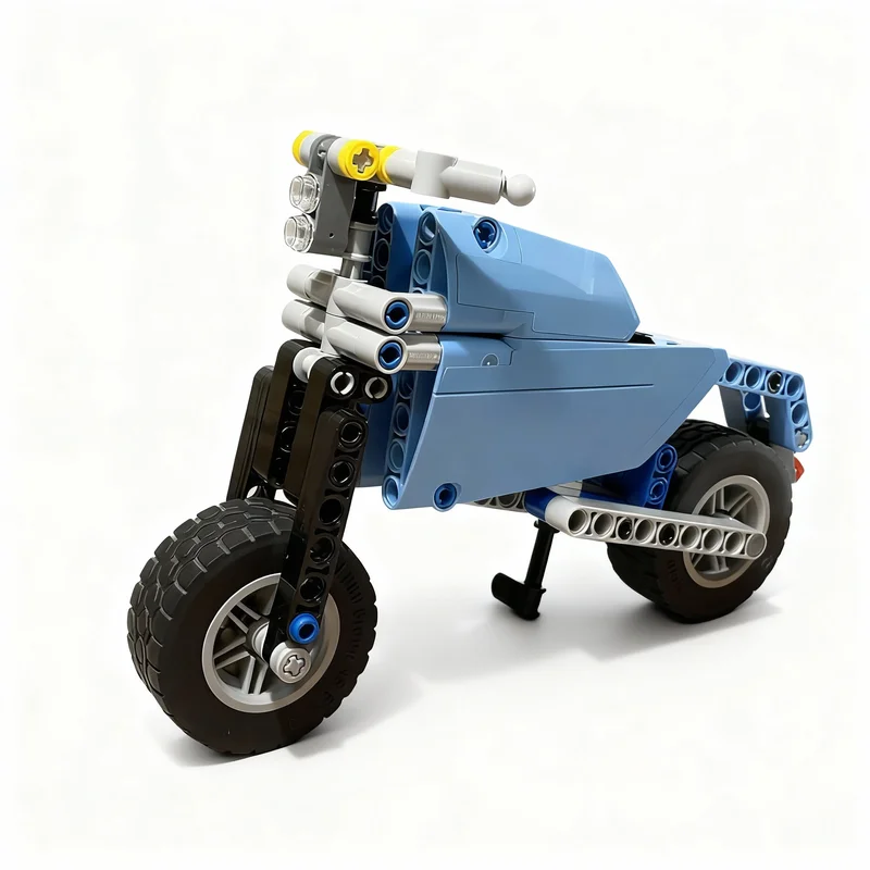 109pcs MOC Technical Light Motorbike Model Building Blocks DIY Creative Festival Gift Toy Architecture Idea Brick Education