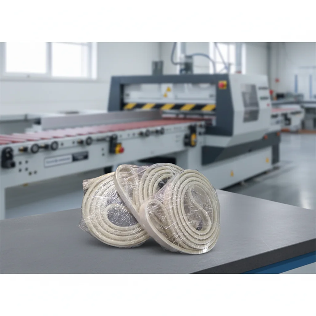 

New Condition Woodworking Edge Banding Machine with Beam Pressure Conveying V-Shaped Upper Pressure Rubber Belt Easy to Operate