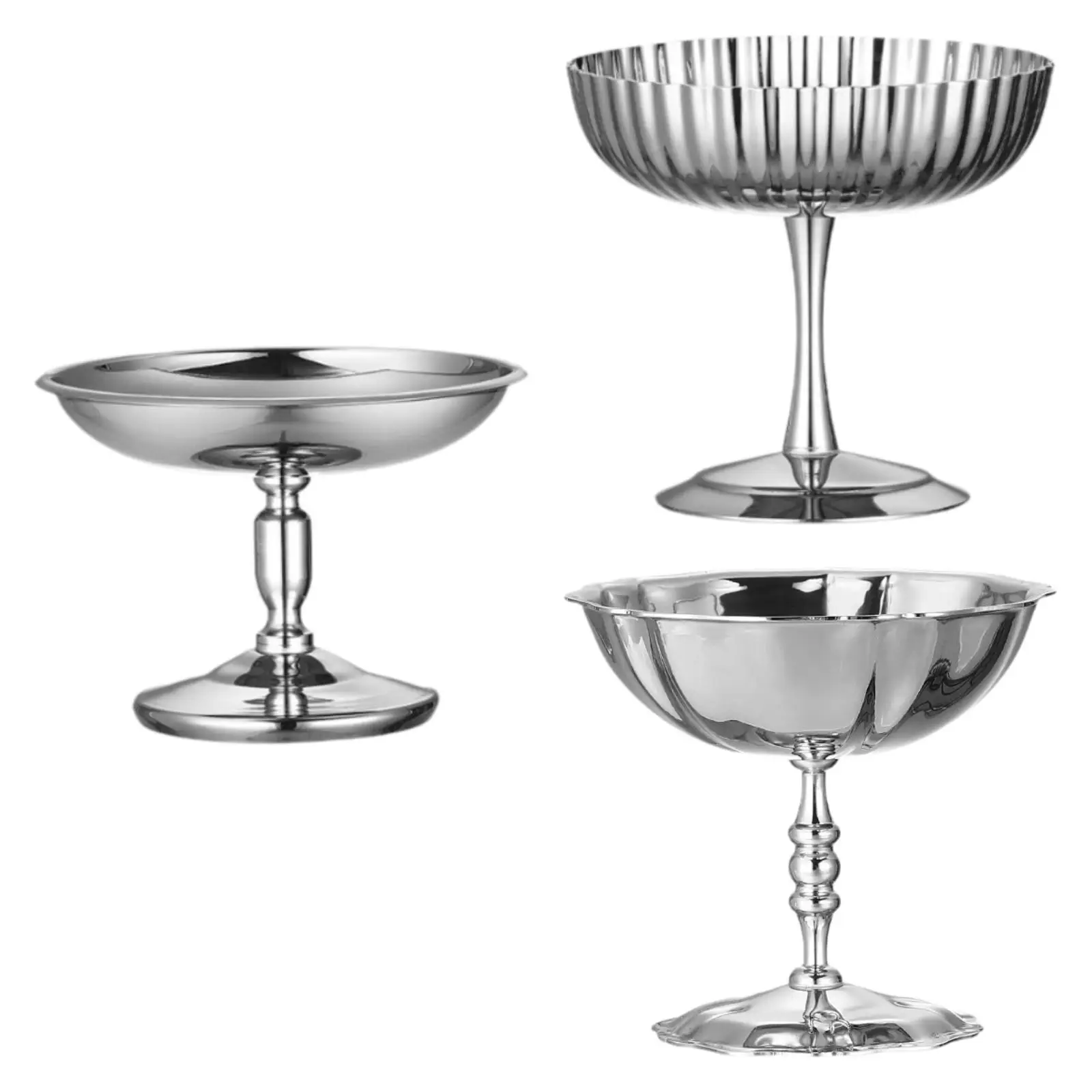 

Elegant Stainless Steel Dessert Bowl Ice Cream Cup Parfait Trifle Dish for Hotel Restaurant Home