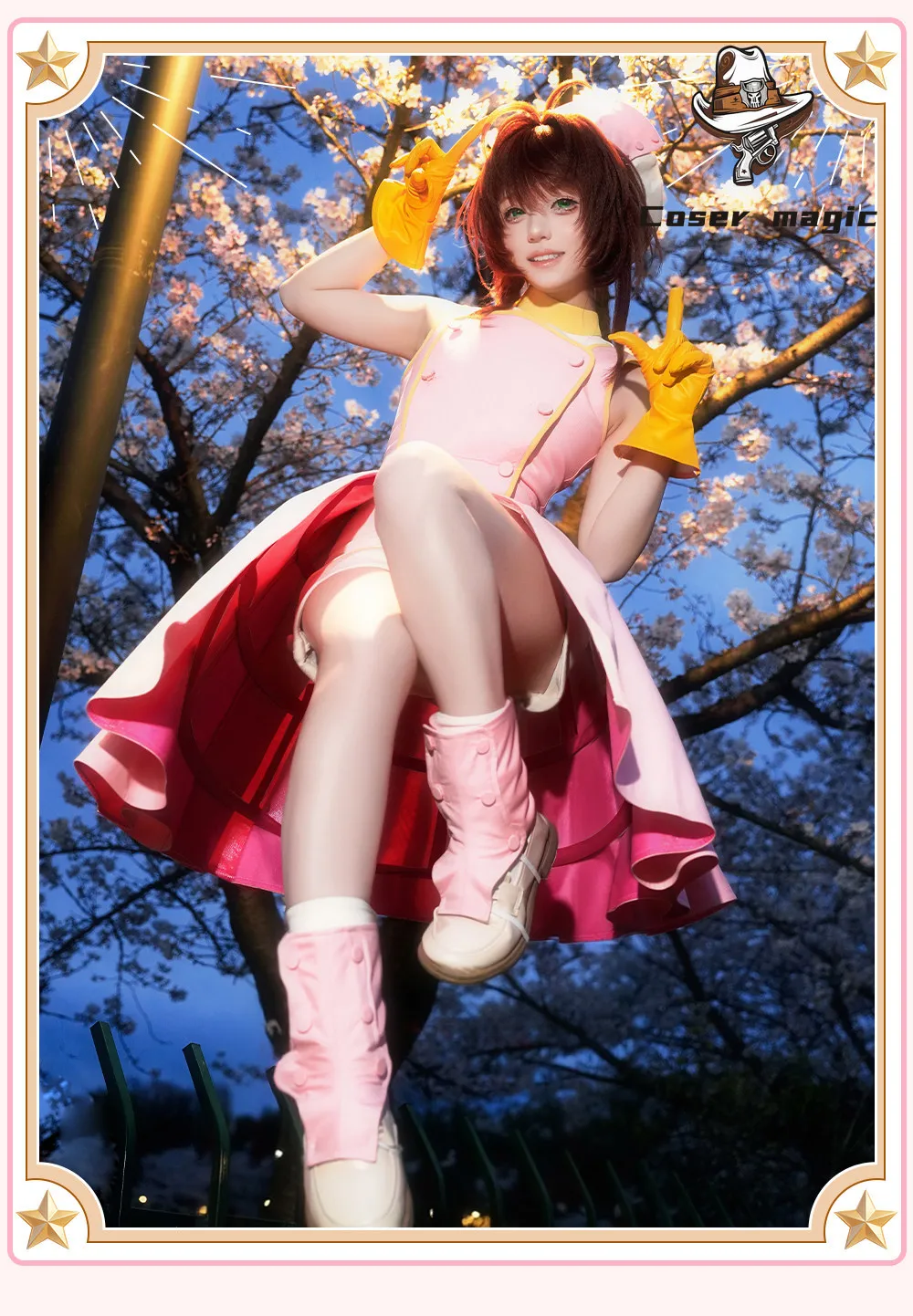 

KINOMOTO SAKURA Cosplay Costume Anime Card Captor Uniform Halloween Carnival Party Christmas Play Role Clothes Clothing