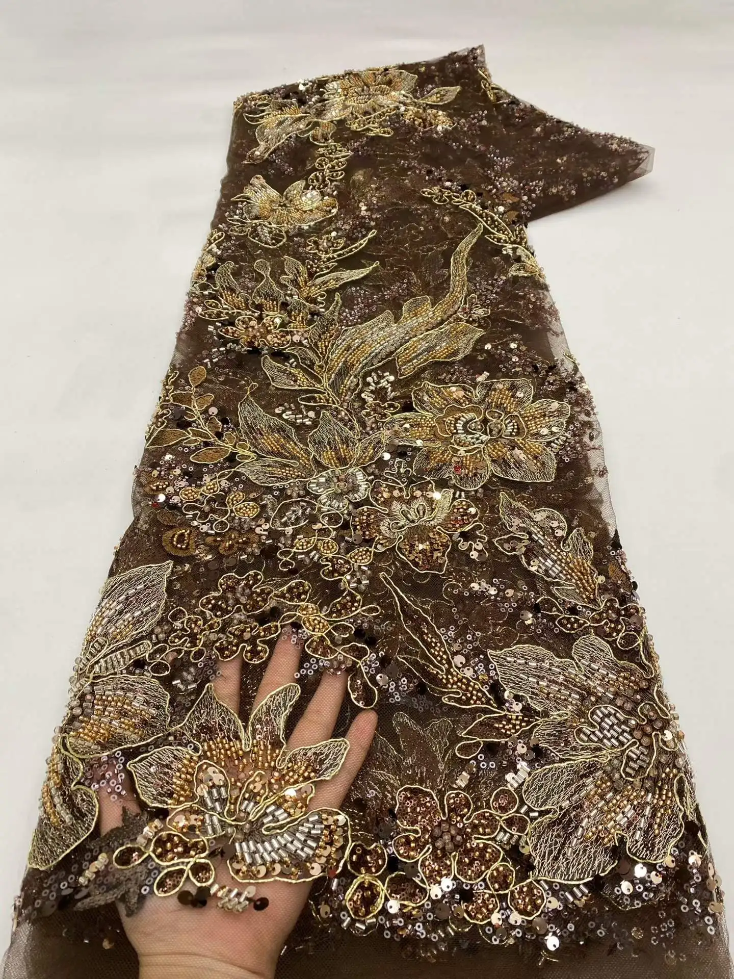 خرز متعدد الألوان، خرز كريستال - مراجعة Crystal Mesh Fabric وسعره