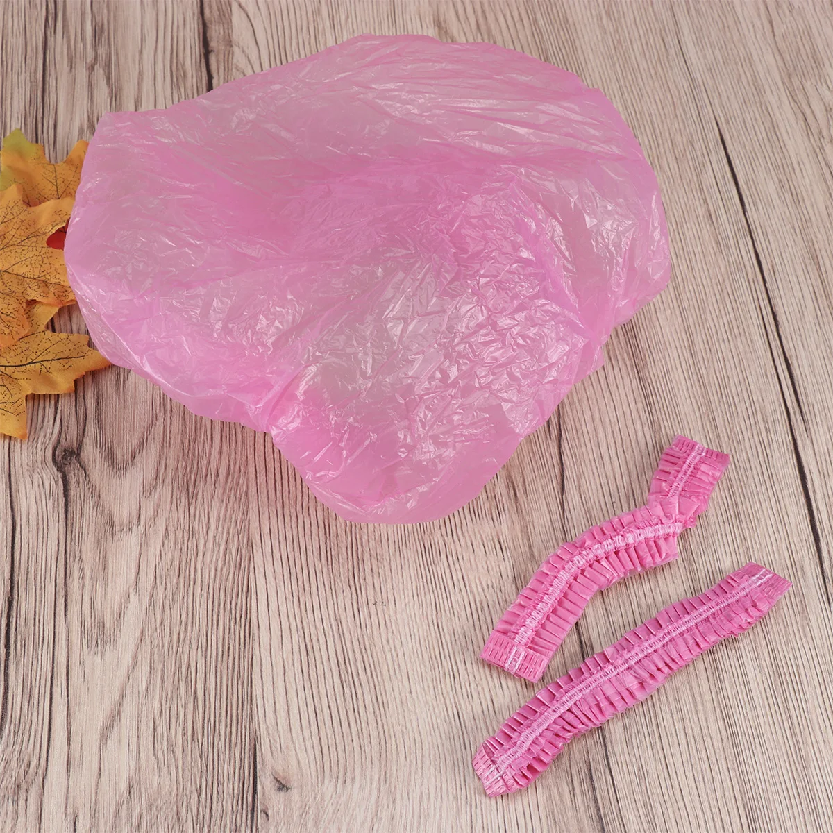

200pcs Disposable Plastic Shower Caps Hair Dye Head Cover For Beauty Salon Barber Shop Hotel Home Elastic One Size Fits Most