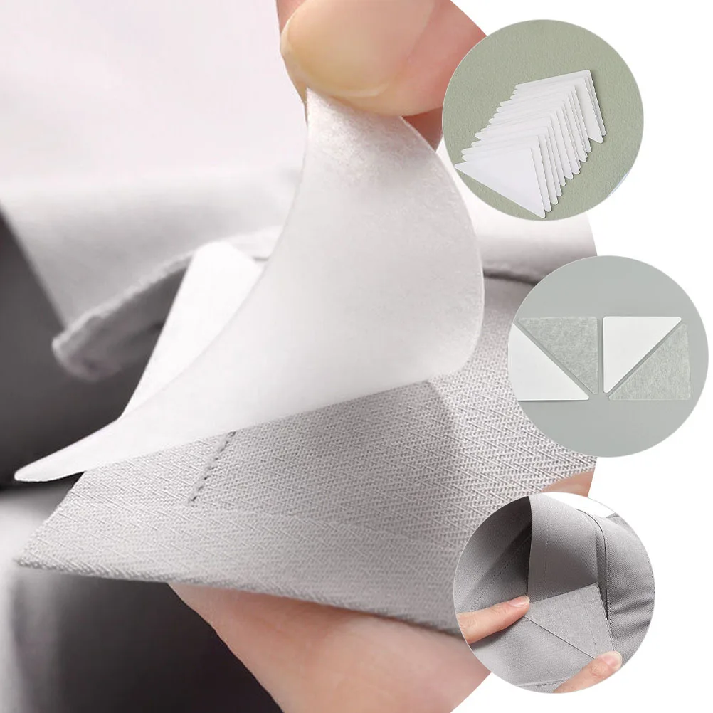 120 قطعة يبقى للرجال طوق القميص يدعم لاصق إدراج مثلث بولي كلوريد الفينيل البقاء ثابت أثناء الحركة فستان طوق القميص إدراج #1