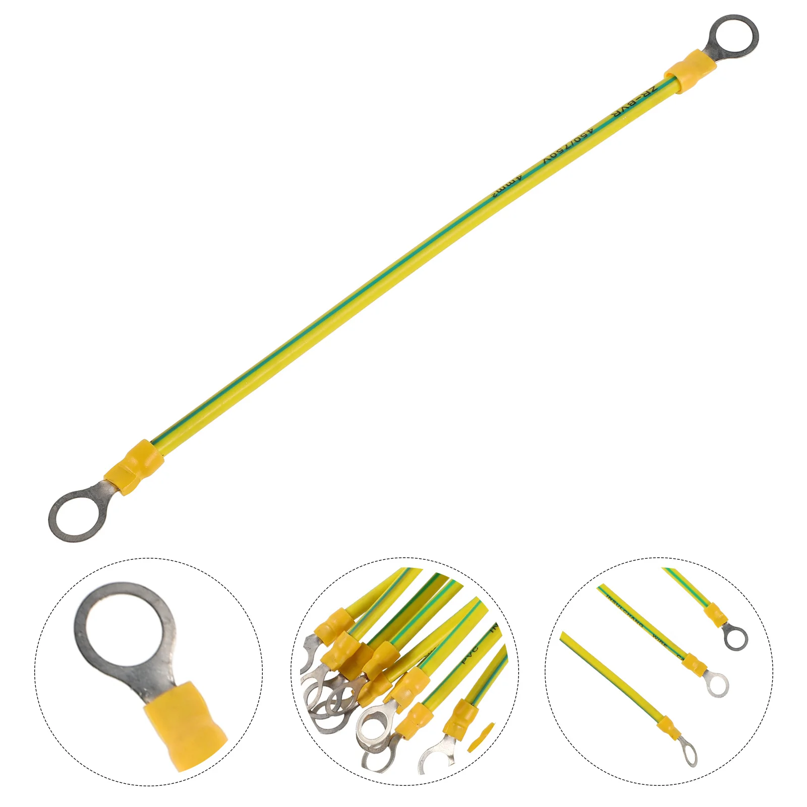 

10 шт. кабелей заземления, медные провода для автомобильного заземления, комплект для подключения, надежные, с ПВХ изоляцией