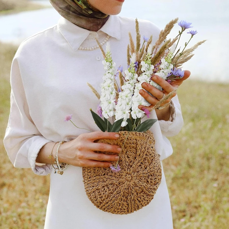 

4/8pcs Artificial Flower Shyacinth Rattan Home Room Table Centre Wedding Festive Ornament Outdoor Garden Colorful DIY Gift Decor