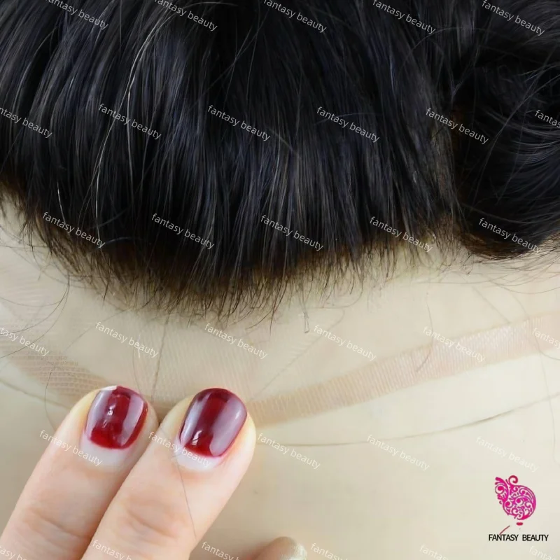 دائم Q6 رمادي طبيعي أسود 1B30 1B65 1B80 عقدة ابيض تنفس الدانتيل السويسري وPU براون شقراء # 7 # 22R شعر مستعار للرجال شعر بشري #1