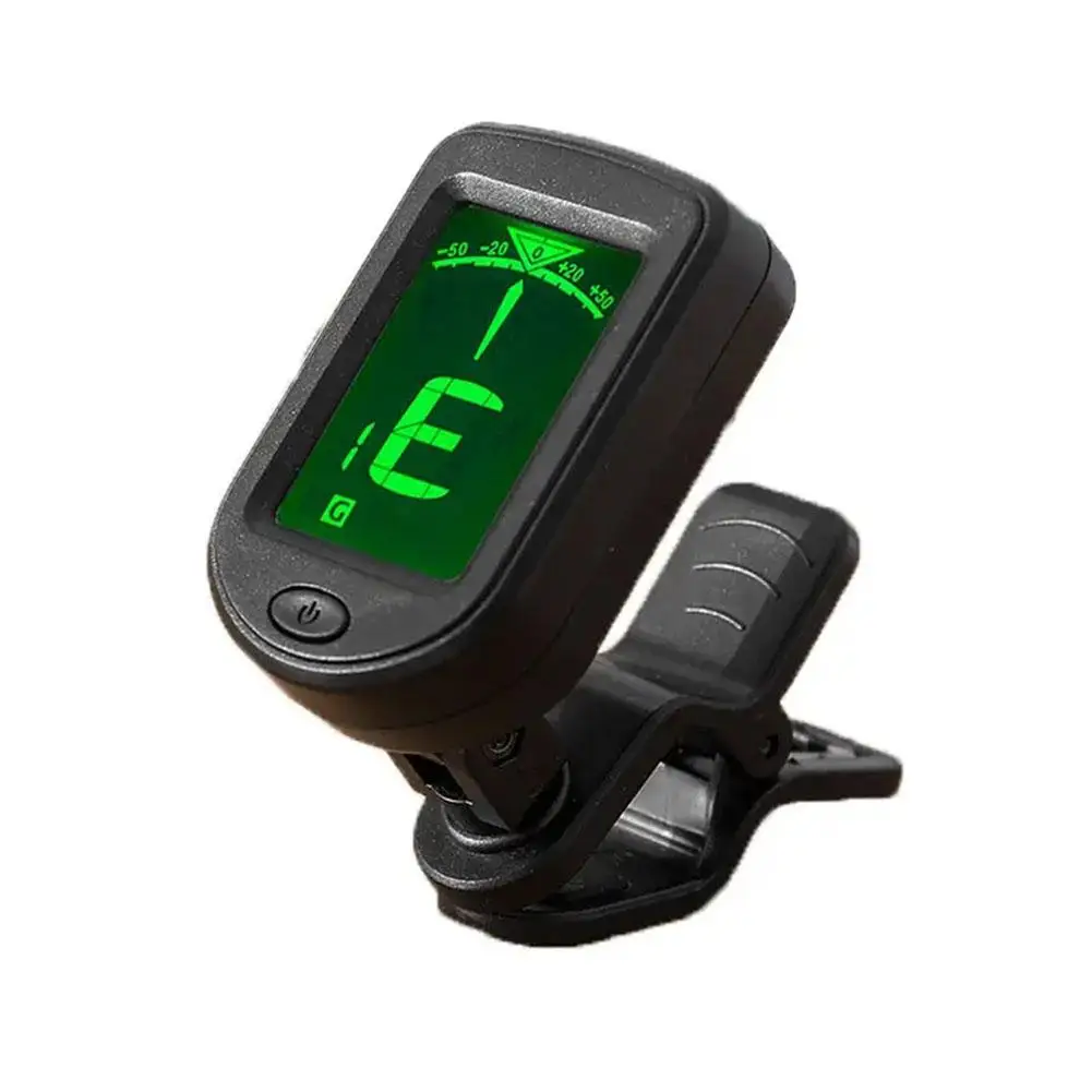 Guitar Tuner Multi-Instrument Tuner A4 Standard Frequency Electronic Clip-On Digital Guitar Tuner LCD Screen for Violin Bass
