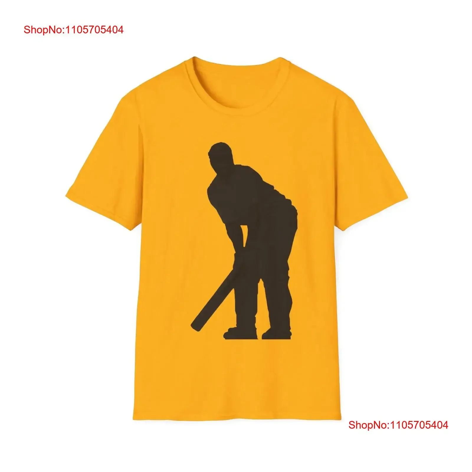 Cricket Batter Silhouette T Shirt Master Blaster long or short sleeves vintage Washed Stretched Breathable Comfortable