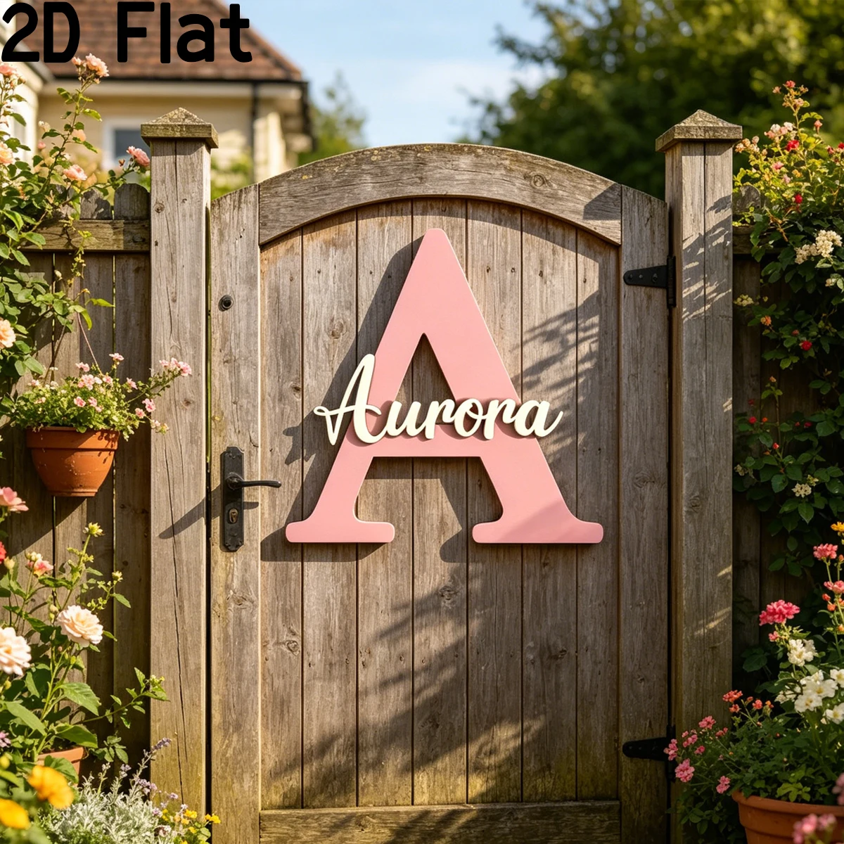 1Pc Custom Pink Alphabet A Woo - Baby Nursery Office recension och pris