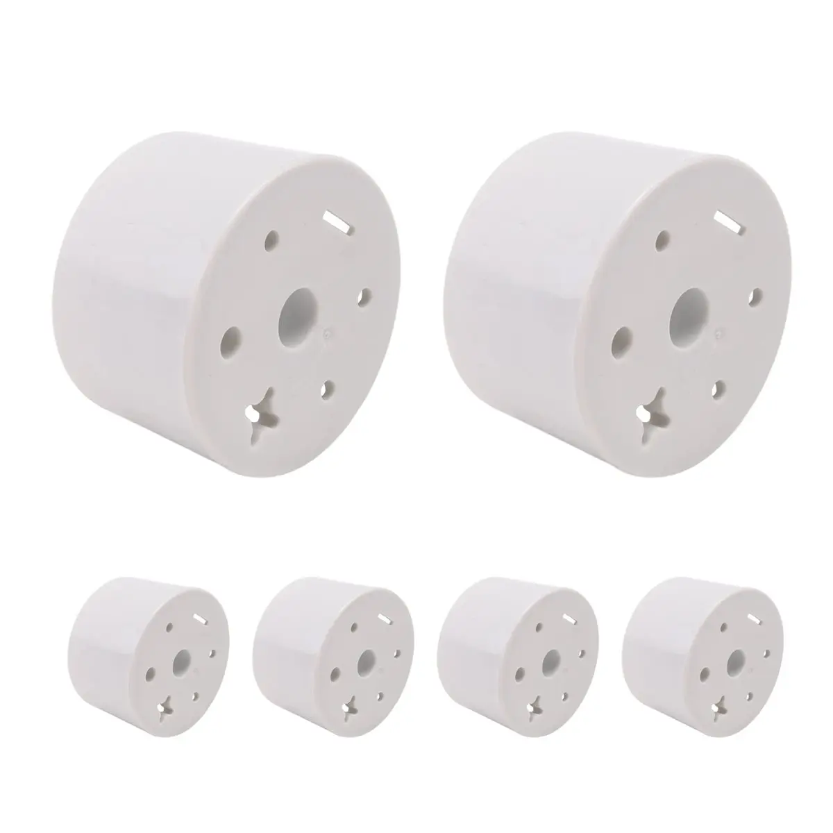 New Arrival 6 Pcs Cemetery Grave Vase Inserts Plastic Cemetery Flowers Holder Bracket with 7 Hole Cylindrical Reusable Cemetery