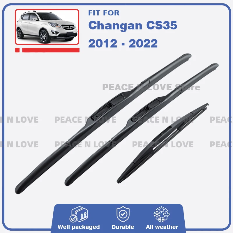 

Front Rear Wiper Blades For Changan CS35 2012 - 2022 CS35 Plus Windscreen Windshield Back Window Washer Fit U Hook Arm 2015 2023