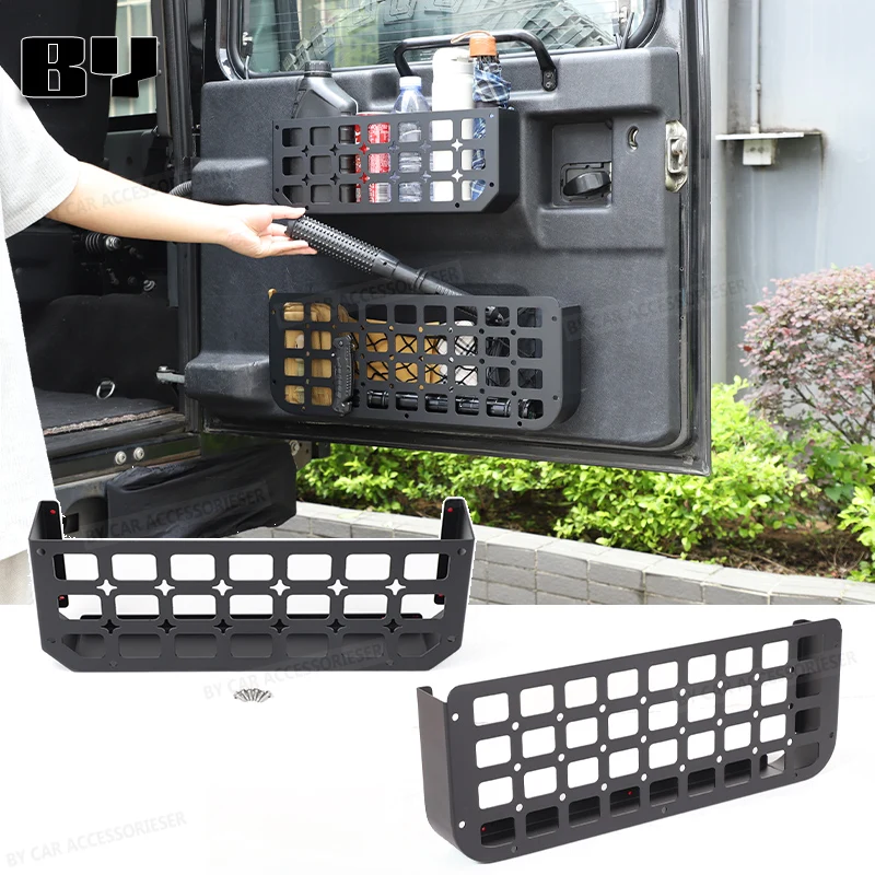 For 2004–2018 Land Rover Defender 90 110 Aluminum Alloy Car Tailgate Storage Rack Trunk Hanging Storage Basket