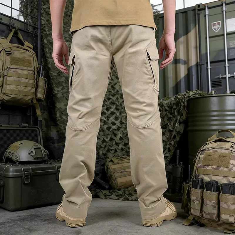 2026 Outdoor Hiking Waterproof Cargo Pants Men Loose Straight Leg Wear-resistant Trousers Male Tactical Pocket Casual Pants - view 4