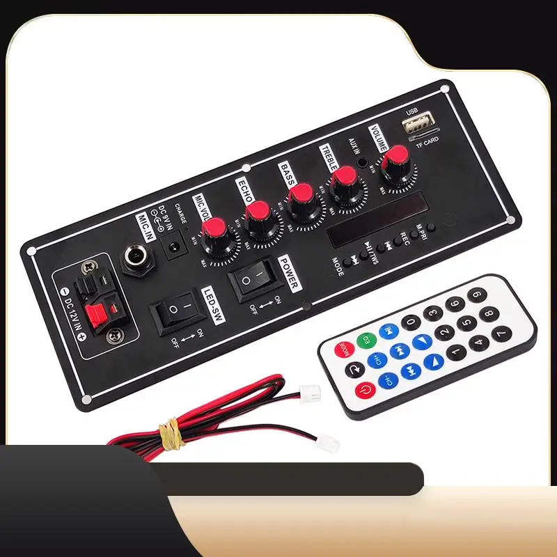 

Усилитель динамика 2X10 Вт с поддержкой Bluetooth AUX U-диска 5-8 дюймов динамик DIY домашний кинотеатр-T44C
