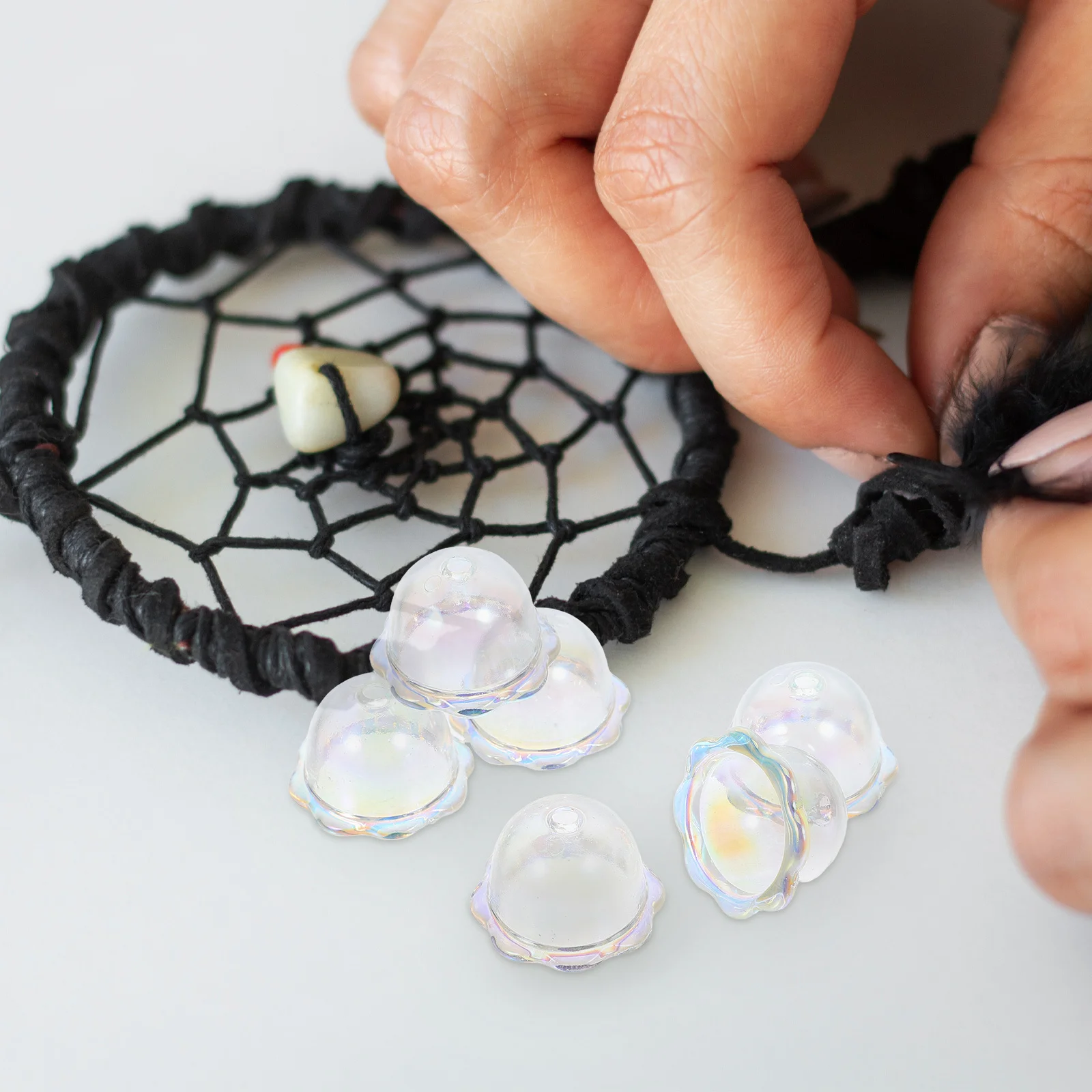 

6Pcs Lily of The Valley Charms Elegant Acrylic Flower Pendants for Jewelry Making DIY Craft Embellishments Wind Chime Parts