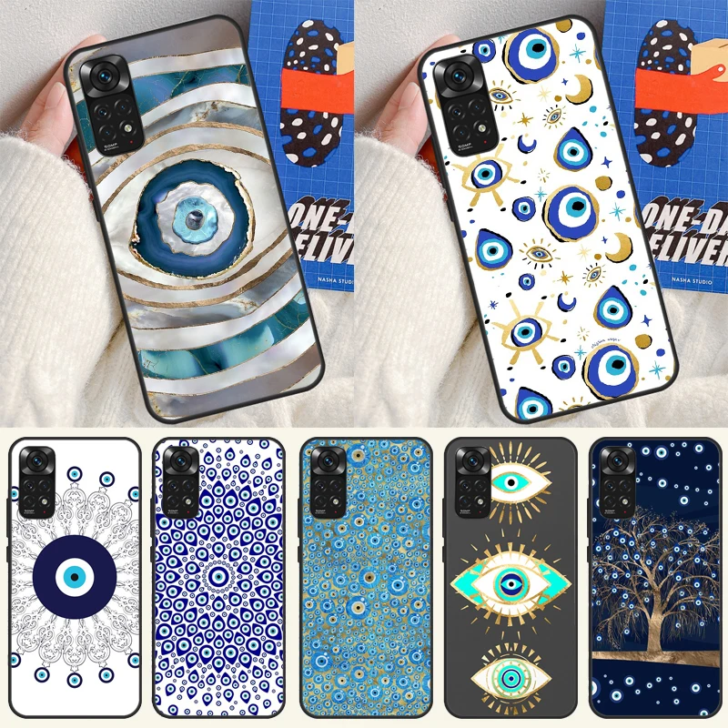 Evil Eye Case For Xiaomi Redmi Note 8 9 10 11 Pro 8T 9S 10S 11S Redmi K50 K40 Gaming 9A 9C 9T 10C