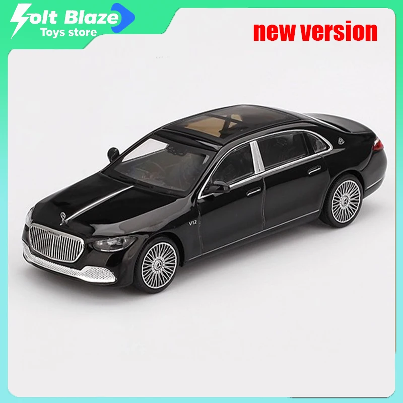 

MINI GT 1/64 Mercedes Maybach S680 Number 977 Black DieCast Car Model Simulation Static Cars Model Alloy Collection Car Boy Gift