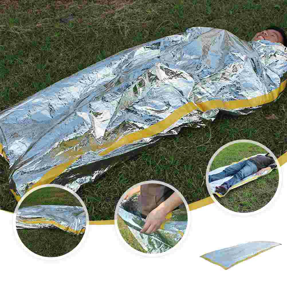 Survival Travel Bag First Aid Sleeping Sack Cold Protection Pet Aluminized Film Camping