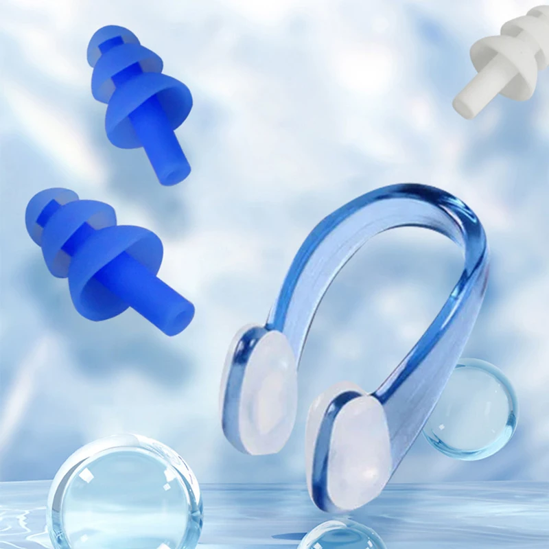 Useful Nose Clip With Storage Box Anti-choking Water No Deformation Swim Nose Clip With Waterproof Pad