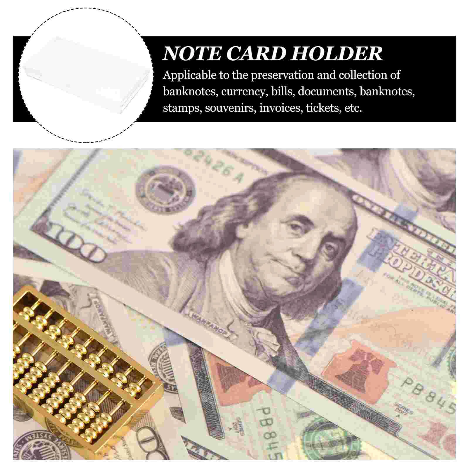 Banknote Storage Box Paper Money Holder for Cash Coin Protective Commemorate Commemorative Card Stamp Cover Currency Organizer