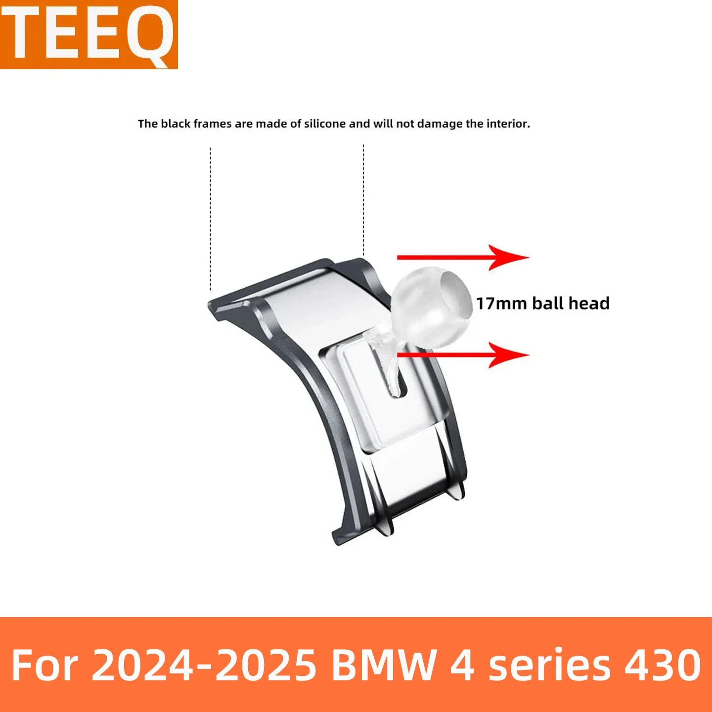 TEEQ Autotelefonhalter für 2025 BMW 2er Gran Coupe 228i/M235 Exklusive Basis GPS-Ständer Magnetladegerät Innenzubehör