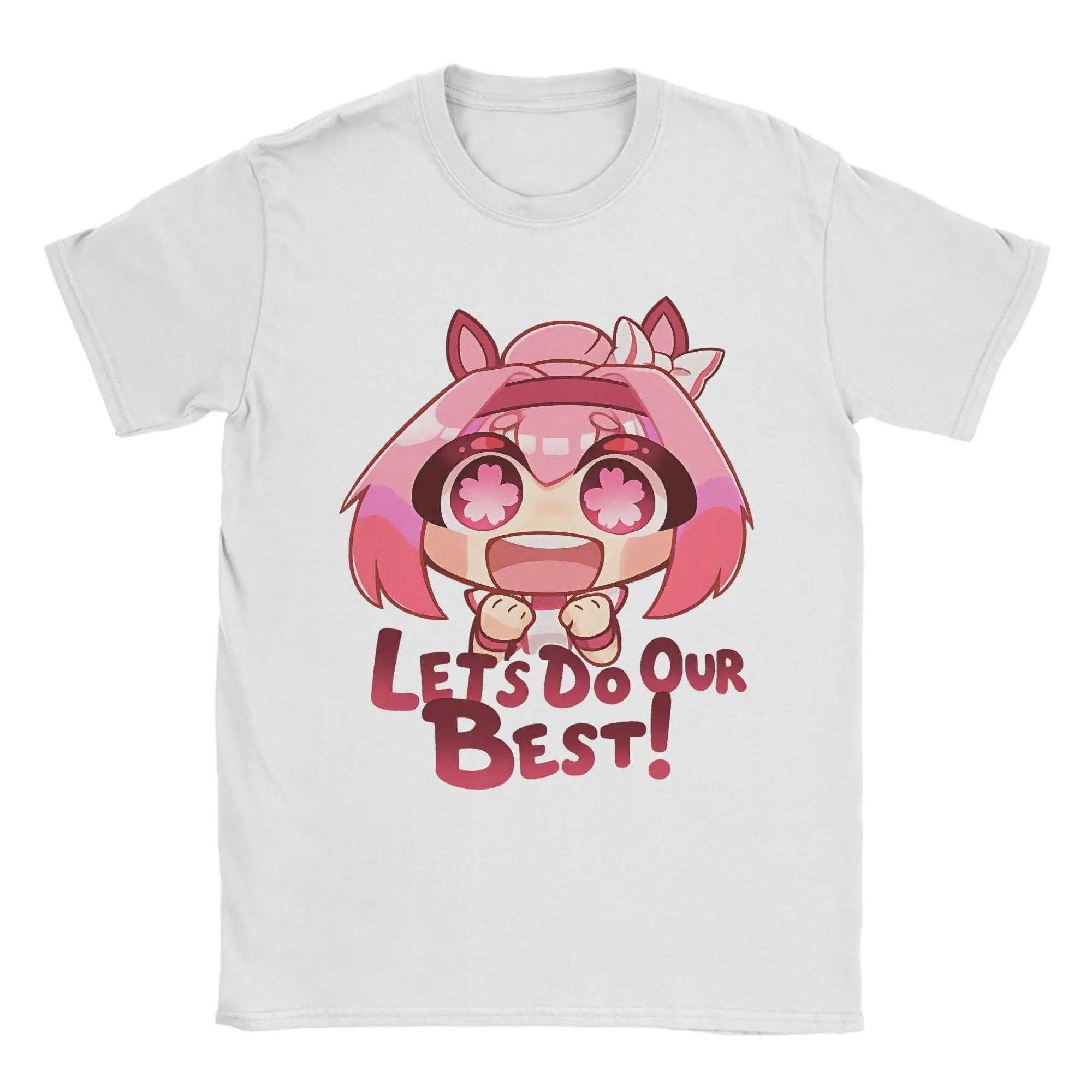 

Streetwear T Shirt Summer Haru Urara Chibi Lets do our best! Hipster T Shirts Cotton Tshirt for Man Print Short Sleeve Clothes