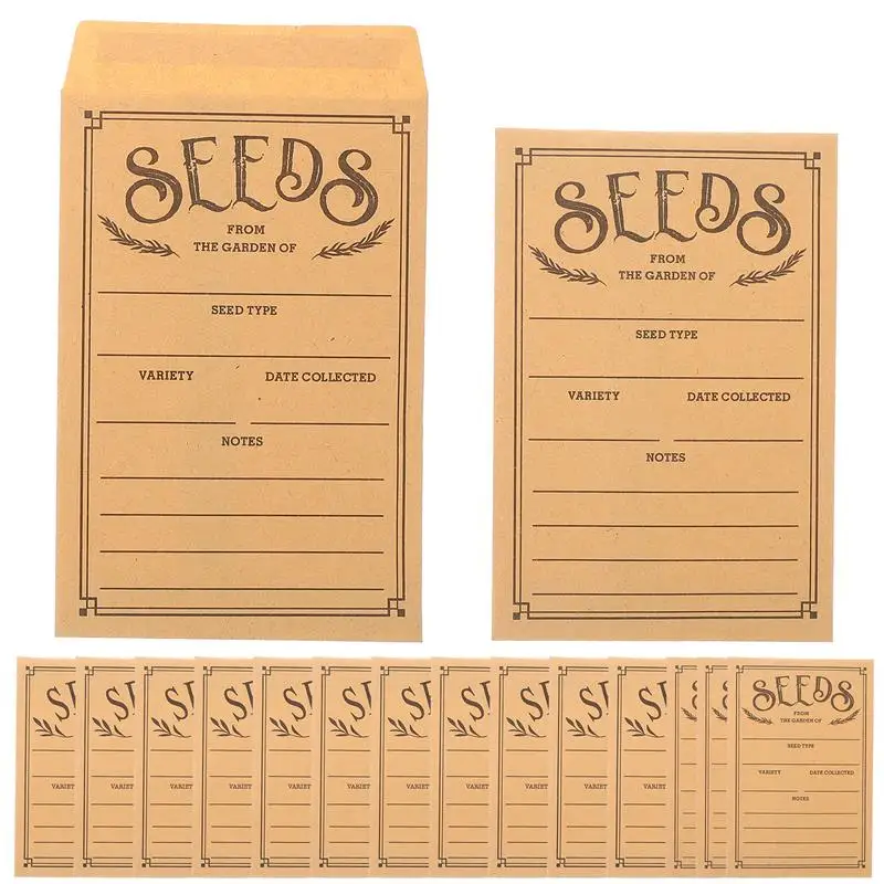 

50Pcs Seed Envelopes Kraft Paper Envelopes Seeds Packets Coin Pouches Seed Pouches Storage Paper Bags