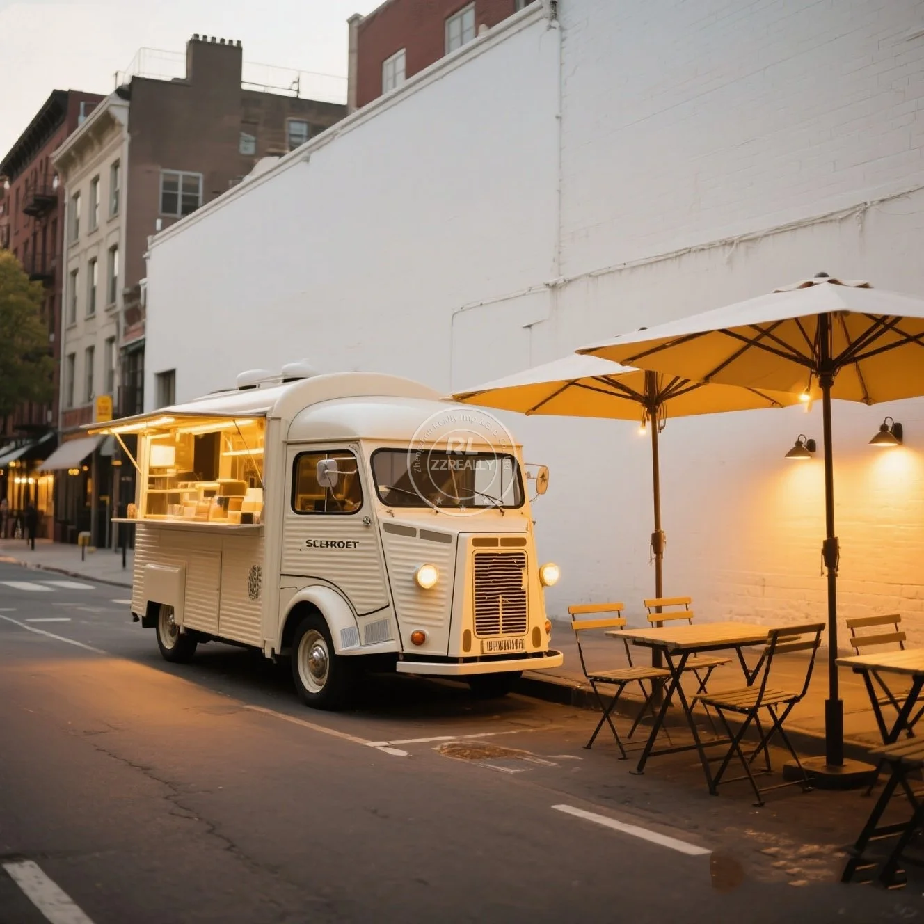 

Hotdog BBQ Trailer Snack Vending Catering Car Electric Citroen Type Mobile Street Food Truck Ice Cream Coffee Cart with CE DOT