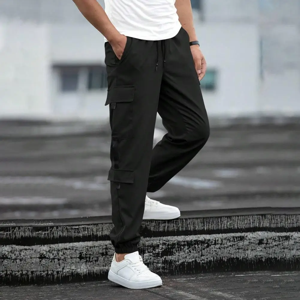 

Men Cargo Pants Men's High Street Style Cargo Pants with Multi Pockets Retro Ankle-banded Trousers for Daily Wear Outdoor Work