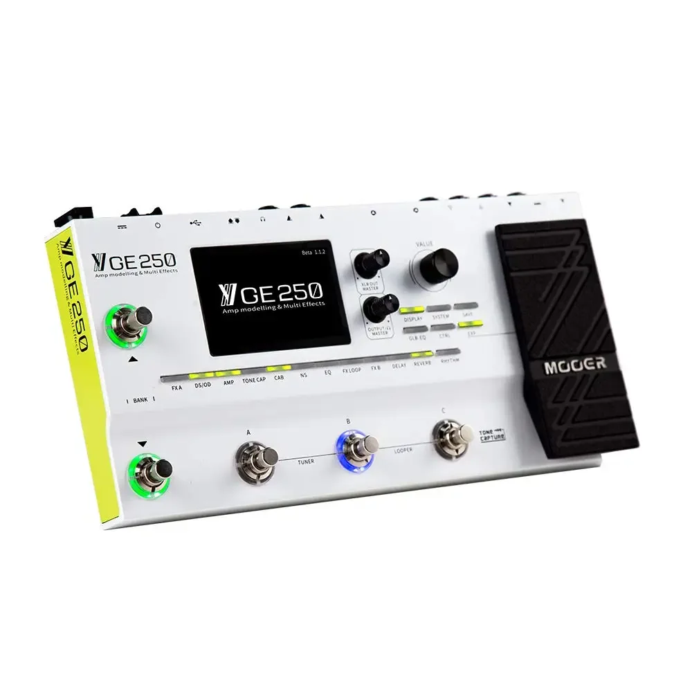 MOOER-GE250 Guitar Multi-Effects Processor, 11 Different Effect Blocks, Programmable FX Lock, for Stage Performances