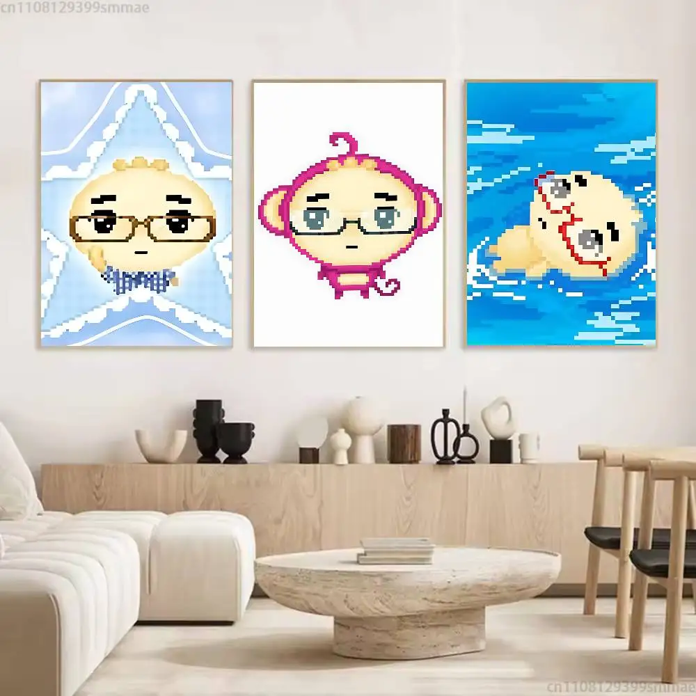 G-Glasses Dumpling Cute Y2K new group Poster HD home decor sticky wall waterproof home living room bar aesthetic decor