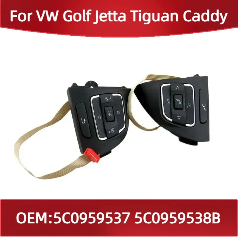 

5C0959537 5C0959538B для VW Golf Jetta Tiguan Caddy, автоматический многофункциональный руль, аудиоконтроль, комбинированный переключатель управления