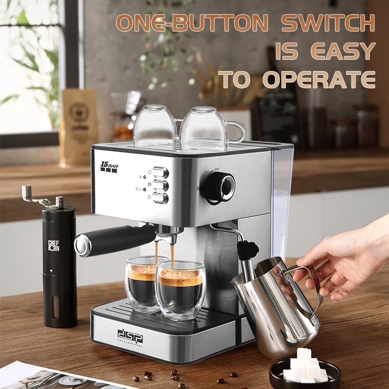 Multi-funtion Fully Automatic 18 BAR Espresso Coffee Machine With Milk Frother Professional