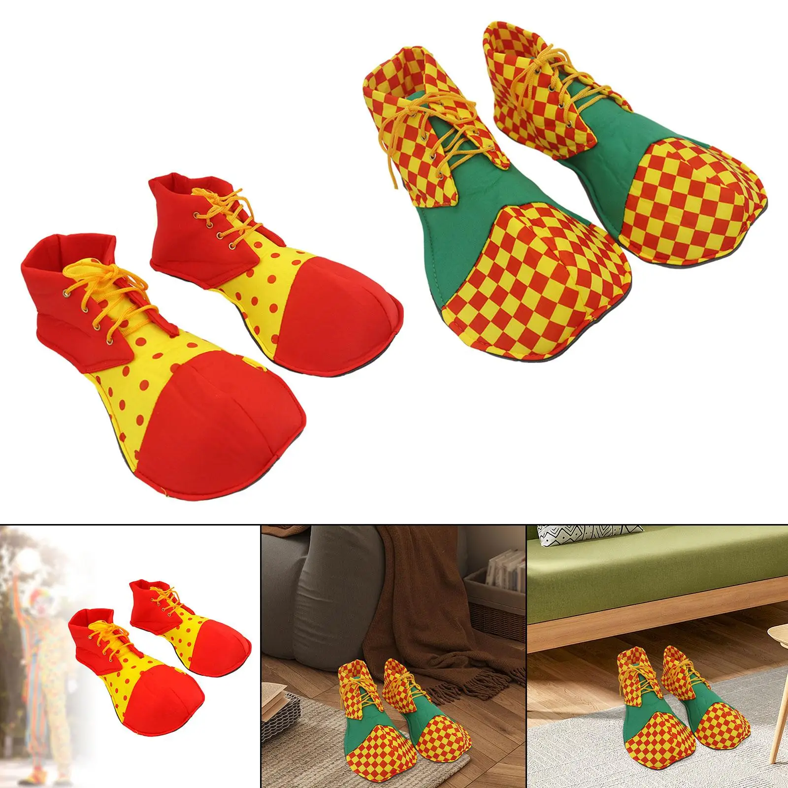 Funny Clown Props para Homens e Mulheres Adultos, Conjunto de Carnaval, Performance de Palco, Festivais, Feriados, Halloween Party Favors, Cosplay Shoes