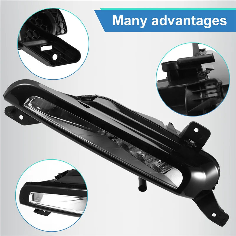 A11M-Car Front Bumper Fog Lamps Lights For Land Rover Range Rover Evoque 2016-2018 Daytime Running Headlight