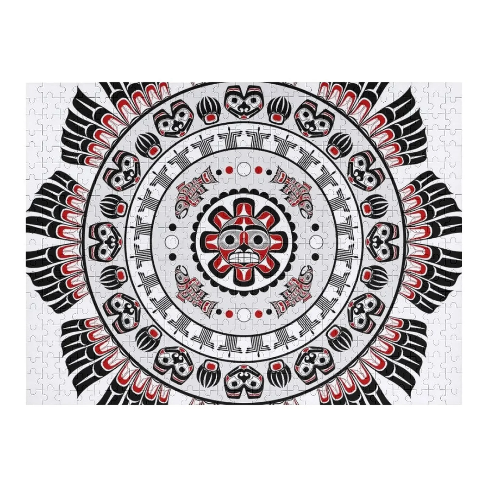 

Pacific Northwest Native American Art Mandala Jigsaw Puzzle Anime Animal Personalised Jigsaw Puzzle