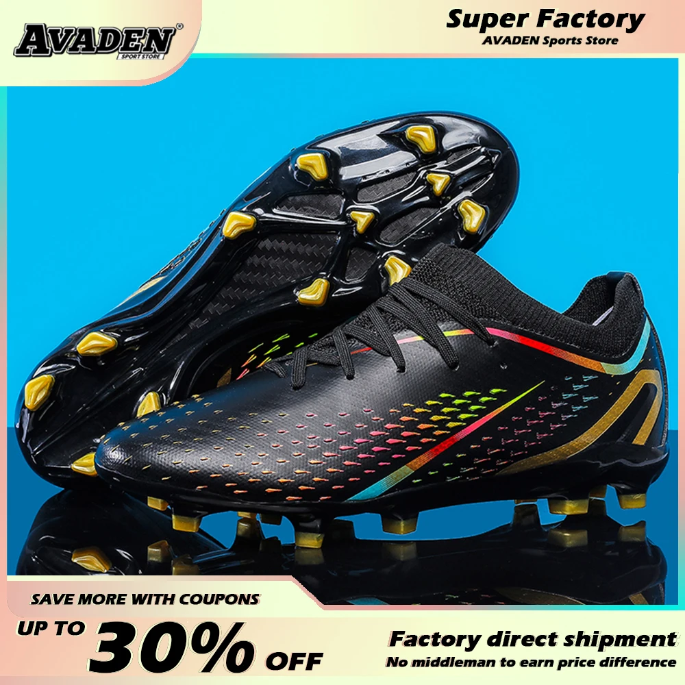 Original Mens Soccer Shoes AG/TF Size 33-46 Children Soccer Shoes Outdoor Training Professional Cleats Footwear Sneakers Futsal