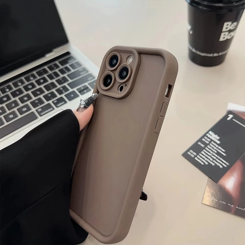 Luxury Candy Color Soft Phone Case For iPhone 11 16 13 15 14 12 Pro Max 11 Plus Mini X XR XS Max 7 8Plus Shockproof Bumper Cover