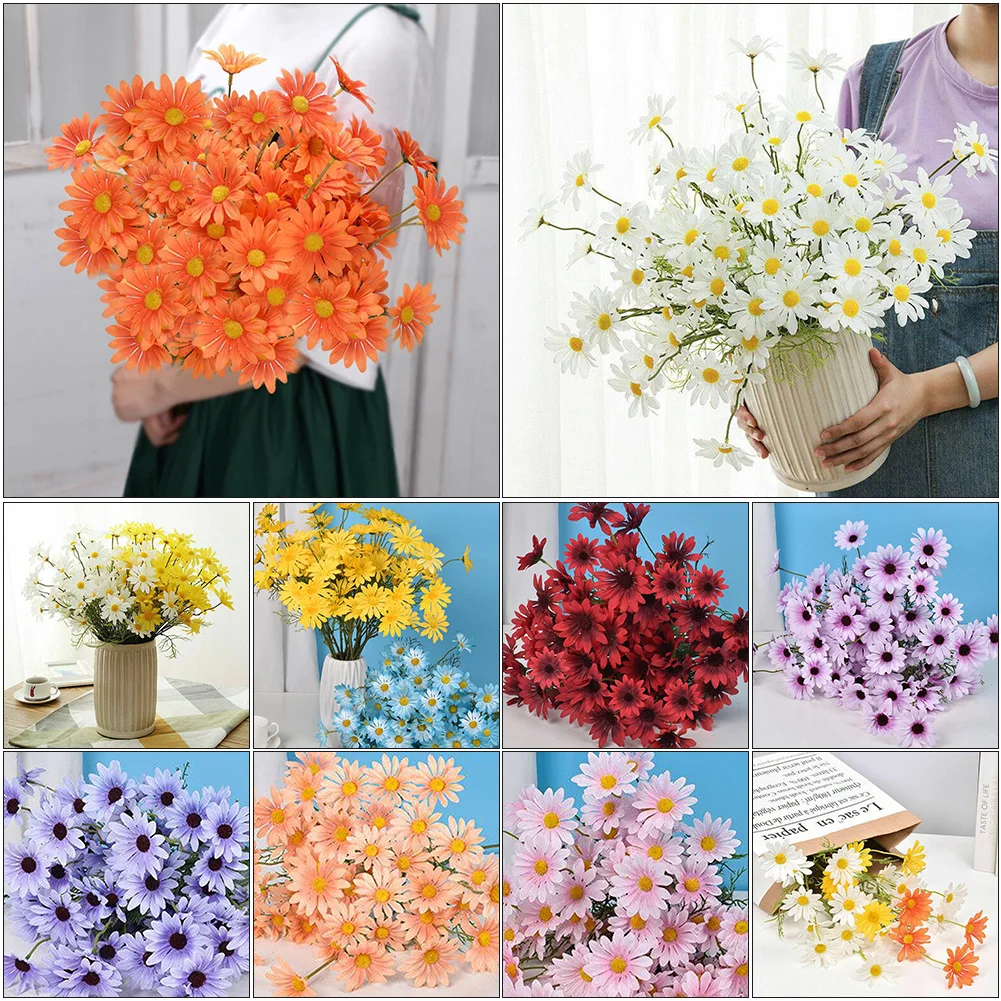 5 Head Daisy Artificial Flowers 52cm Silk Flowers Bouquet Wedding Party DIY Decoration Home Garden Decor Fake Flower