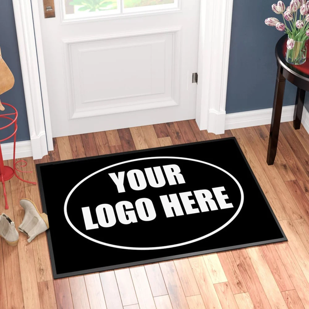 Personalized Logo Doormat Business Custom Welcome Mat with Your Brand Great for Promoting Company Store Front Door Decor Carpet