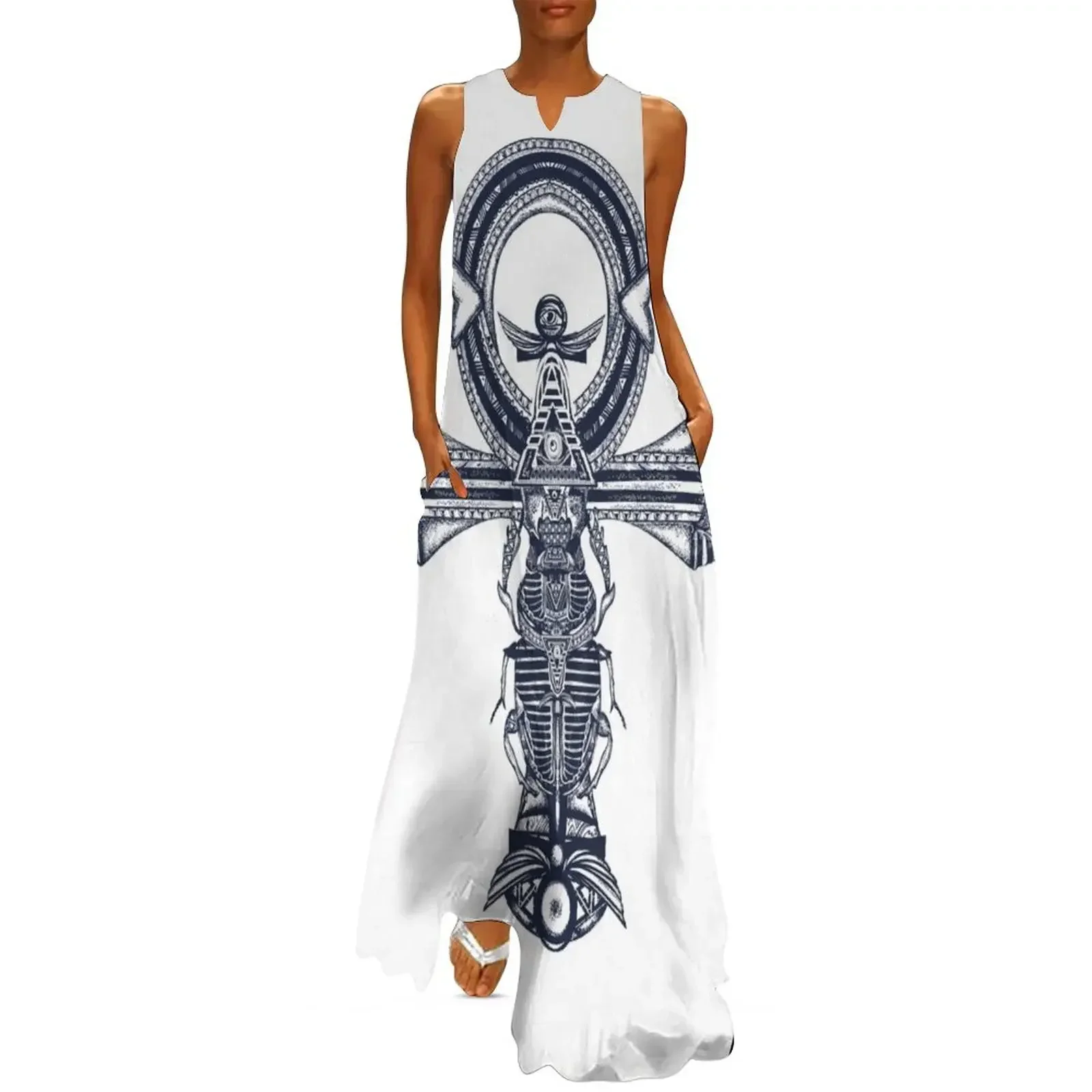 

Egyptian ankh Long Dress women's summer dresses 2025 dresses women summer 2025 Dress for girls Dress