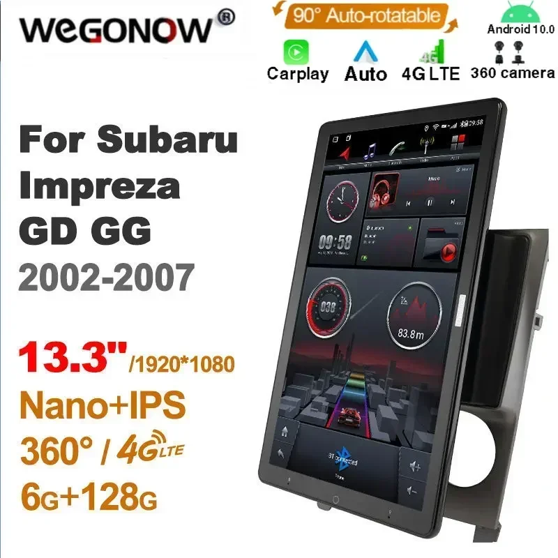 TS10 Android10.0 Ownice Car Radio Auto for Subaru Impreza GD GG 2002-2007 13.3'' No DVD support USB Quick Charge Nano 1920*1080