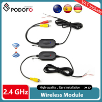 Podofo 2.4Ghz Wireless Rear View Camera RCA Video Transmitter & Receiver Kit For Car Rearview Monitor FM Transmitter & Receiver