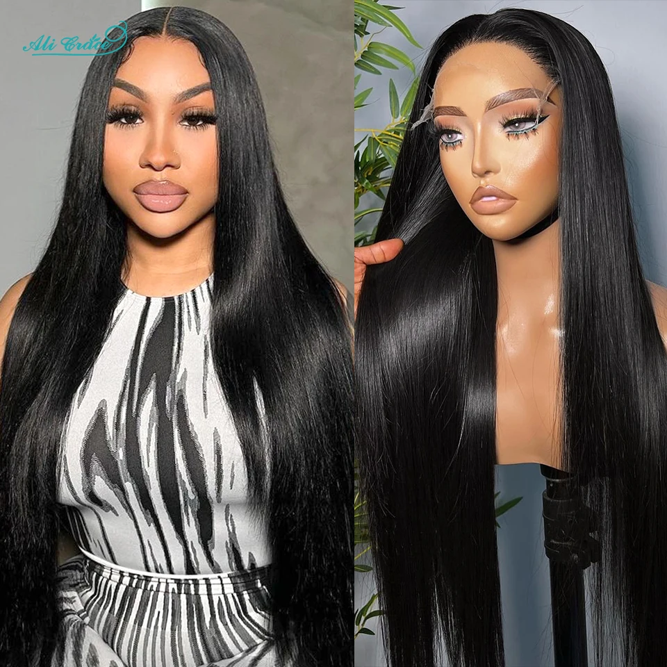 AliGrace Pro-Series Straight Hair 5x6 Lace Closure Wig 30 Inch Straight Remy Human Hair Wigs Pre-Plucked Longer and Thicker Wigs