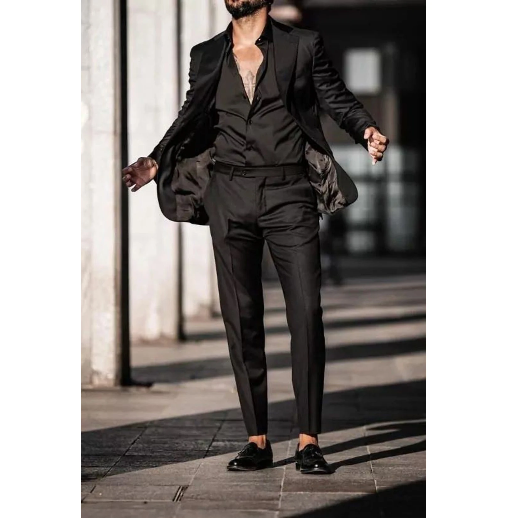 

Men's Suit 2 Pieces Black Coffee Tuxedo Wedding Groom Slim Fit Suit for Men Blazer Pants trajes de hombre terno masculino 2022