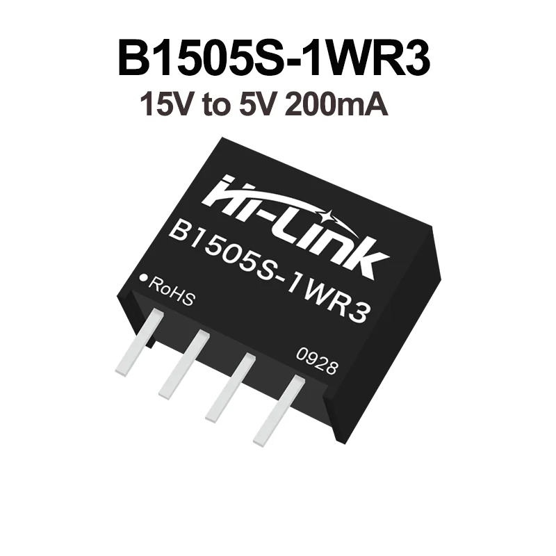 Hi-Link 1W 15V to 3.3V/5V/9V/12V/15V/24V B1505S-1WR3 B1512S-1WR3 B1515S-1WR3 DC-DC Power Converter Module Supply