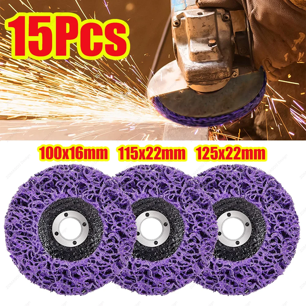 1-15 pz 100/115/125mm disco corallo poli striscia dischi diamante antiruggine smerigliatrice ruota disco striscia per smerigliatrice angolare metallo legno