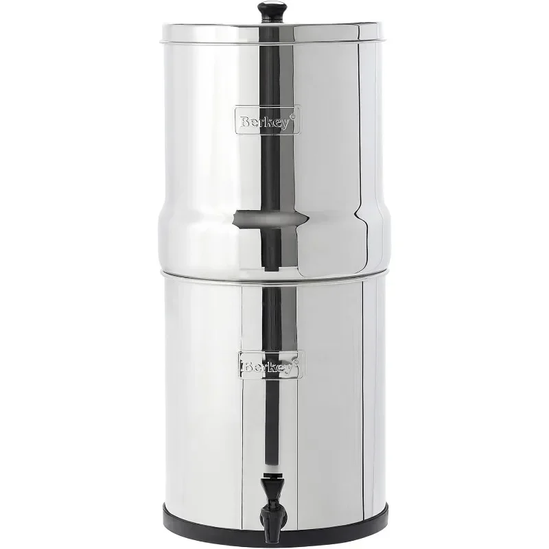 Big Berkey Gravity-Fed Stainless Steel Countertop Water Filter System 2.25 Gallon with 2 Authentic Black Berkey Elements BB9-2