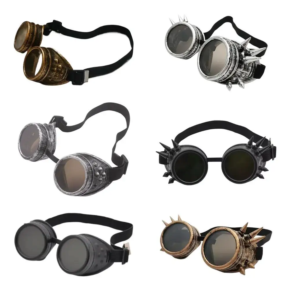 

Motorcycle Retro Steampunk Glasses Driver Gothic Sunglasses Protective Glasses Decorations Multiple Models Dress Up Tool